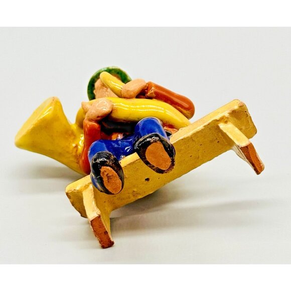 Vintage Redware Polka Band Musician Figurines Beer Tuba Trumpet Accordion Czech - Picture 16 of 16